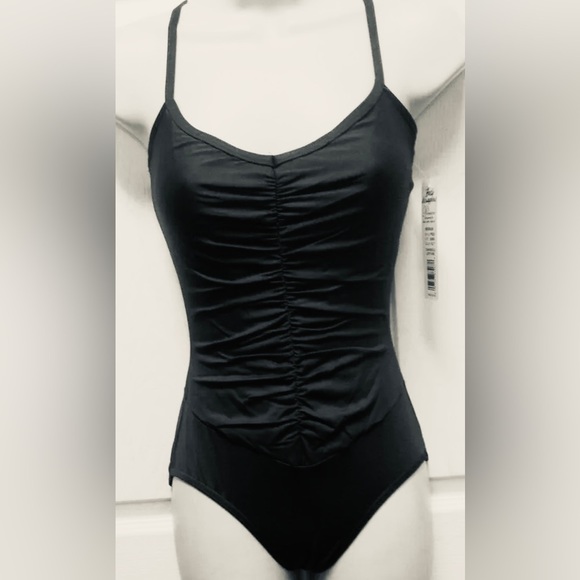 Body Wrappers Premiere #P522 shirred camisole leotard - Picture 5 of 8